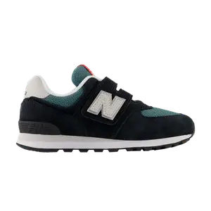 Кроссовки New Balance 574 Hook & Loop Little Kid Wide, черный