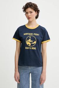 Футболка из хлопка Rag & Bone, темно-синий