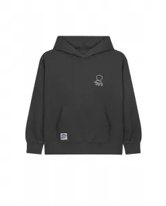 детская толстовка с капюшоном и фантазийным рисунком El Pulpo, темно-серый