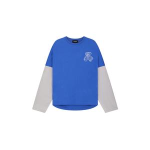 Топ с длинным рукавом с принтом "мишка" WE11DONE, синий