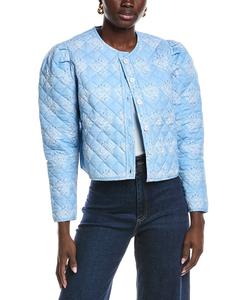 Стеганая куртка с принтом «Парус в соболя» Sail To Sable, синий