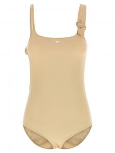 Боди с вырезами Courrèges, бежевый