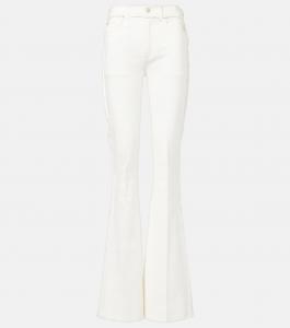 Высокие джинсы-буткат McQueen, Optical White