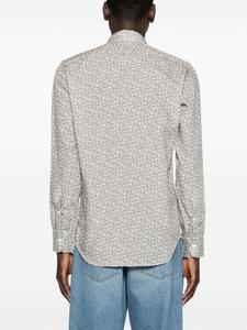 Рубашка из поплина с цветочным принтом Canali, белый