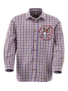 Детская традиционная рубашка Ковида, средне-коричневого цвета OS-Trachten