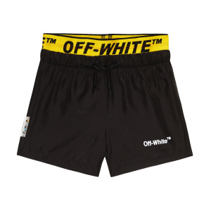 Детские плавки с логотипом Off-White Kids, черный