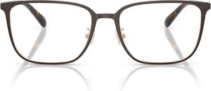 COACH Мужские очки для зрения квадратной формы Hc5195td, Matte Dark Brown/Light/Demo Lens