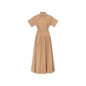 Max Mara Agoraio платье миди с коротким рукавом и поясом MaxMara, бежевый