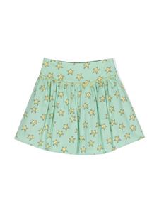 Stella McCartney Kids твиловая юбка с принтом, зеленый