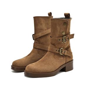 FOXER Женские желтые ботинки Martin