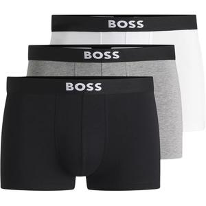 Боксеры с логотипом на поясе, упаковка из трех штук HUGO BOSS, черный