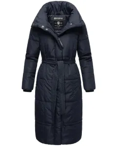 Стеганое пальто Наваху "Миренаа", стильное женское зимнее пальто с поясом Navahoo, цвет морской волны