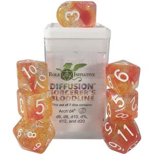 Аксессуары Role 4 Initiative R4I Dice w/ Arch'd4: Diffusion - Sorcerer's Bloodline w/ White (7)
