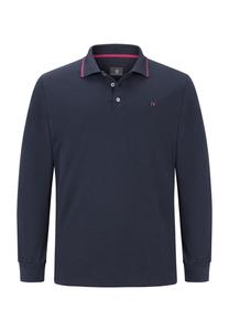 Рубашка-поло с длинными рукавами ELLIS JAN VANDERSTORM, темно-синий