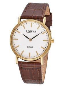 Regent Женские кварцевые часы F-1572, коричнево-золотые