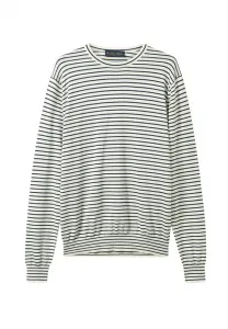 Полосатая футболка с круглым вырезом и длинными рукавами Brooks Brothers, White