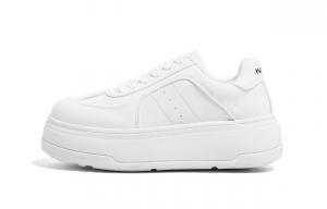 Женские белые низкие скейтерские кроссовки для увеличения высоты покрытия, легкие HUANQIU, белый