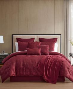 Комплект постельного белья Freta Jacquard, 14 предметов, размер Queen Macy's, Red