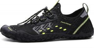 Водные обувь UBFEN Aqua для плавания, мужские и женские пляжные спортивные, быстросохнущие, босиком для лодок, рыбалки, дайвинга и серфинга, черный