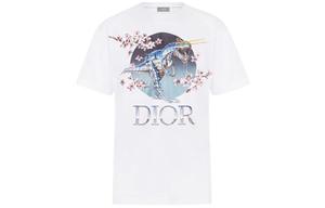 Футболка мужская Dior x Sorayama Dinosaur, белый