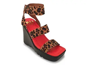 Сандалии Paige Platform Sandal Ninety Union, черный/леопардовый принт