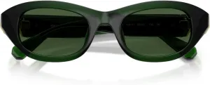 Женские солнцезащитные очки Swarovski Sk6036u, универсальная квадратная форма, Milky Dark Green/Dark Green
