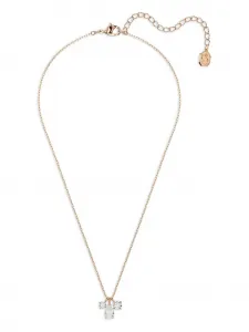 Колье Mesmera из розового золота в форме груши Swarovski, белый