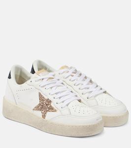 Кроссовки Ball Star 2 из декорированной кожи Golden Goose, White/Gold/Black