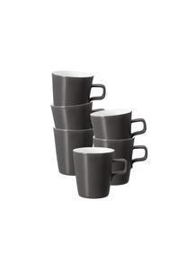 Набор кофейных чашек Seltmann Weiden, 370 мл, 6 штук, бело-серый