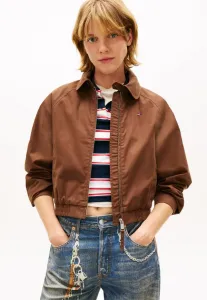 Куртка из водоотталкивающей саржи с логотипом tommy badge, летняя куртка. Tommy Jeans, Chicory Roast