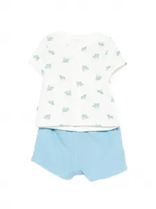 Комплект из двух шорт с анималистичным принтом Petit Bateau, белый