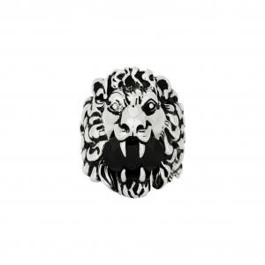 Винтажное паутинообразное металлическое кольцо с кристаллом для мужчин GUCCI