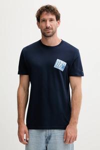 Хлопковая футболка Tommy Jeans, темно-синий