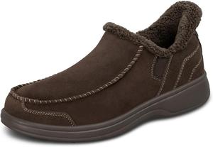 Мужские ортопедические кожаные тапочки Orthofeet Vito без использования рук, шоколадный