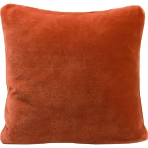 Подушка Premium Cashmere-Feeling Kissen 50x50 см, подходит к пледу Premium Cashmere-Feeling, чехол и наполнитель Gözze, Zimt + unifarben