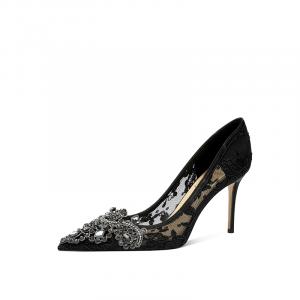 Женские туфли на тонком каблуке и высоком каблуке Zubumei, Black