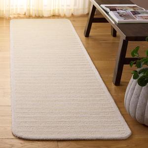 Ковер SAFAVIEH, 69 x 244 см, коллекции Ebony - ковер-дорожка, бежевый и айвори, ручной работы из шерсти, идеально для гостиной, коридора, прихожей, холла, спальни (EBN325B)