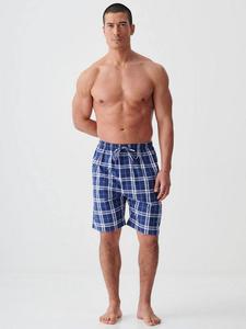 Пижамные шорты chester crisp из хлопчатобумажной ткани в клетку British Boxers, цвет Chester Blue