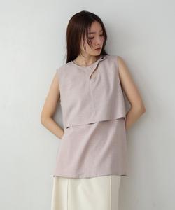 Многослойная блузка без рукавов