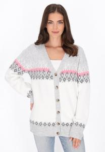Кардиган usha Cardigan, White Multicolor/White