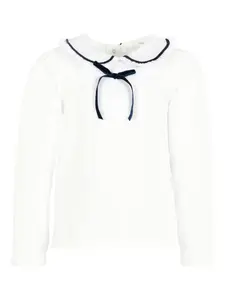 Блузка с декорированным воротником и бантом из ленты Patachou, белый