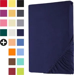 Простыня на резинке из джерси, 100% хлопок, 120 х 200 см, темно-синяя Celesta