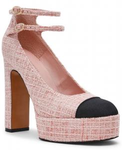 Женские туфли-лодочки Peyton на платформе с мыском в стиле Мэри-Джейн Steve Madden, Pink Boucle Multi