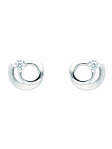 Adeliás Женские серьги-гвоздики из серебра 925 пробы с кубическим цирконием в серебре