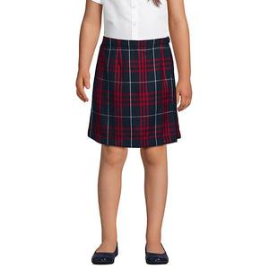 Детская плиссированная юбка-шорты A-line Lands' End, Navy Large Plaid