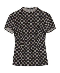 Черная футболка с монограммой по всей поверхности Misbhv, черный