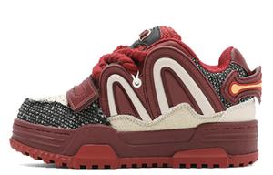 Кроссовки для скейтборда Unisex низкие с противоскользящей и износостойкой подошвой, увеличивающие рост Q-AND, темно-бордовый