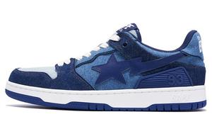 Кроссовки A BATHING APE SK8 Skateboarding Shoes Women's Low-top Navy Blue, цвет Denim NYX