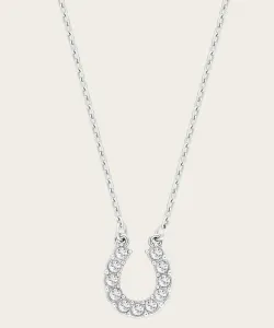 Официальное колье Swarovski Towards, в форме подковы, белое, с родиевым покрытием.