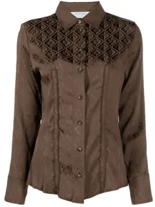 Рубашка с принтом Moonagram Marine Serre, коричневый